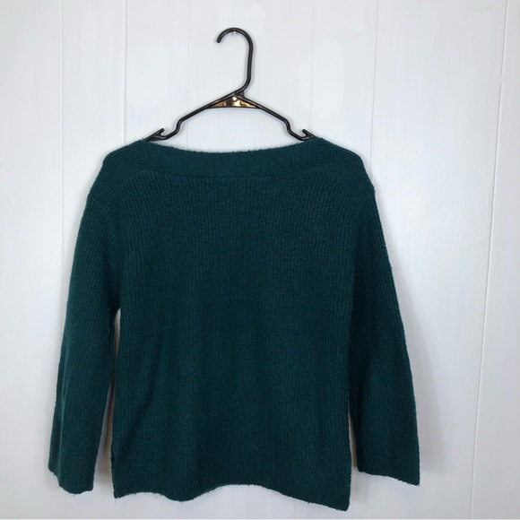 Leith Green Ribbed Knit Sweater Sz S - Picture 6 of 8
